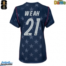 Forente stater Timothy Weah #21 Bortedrakt Dame EM 2024 Kortermet